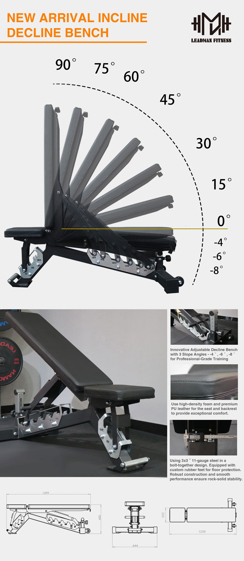 Adjustable Weight Bench MD05